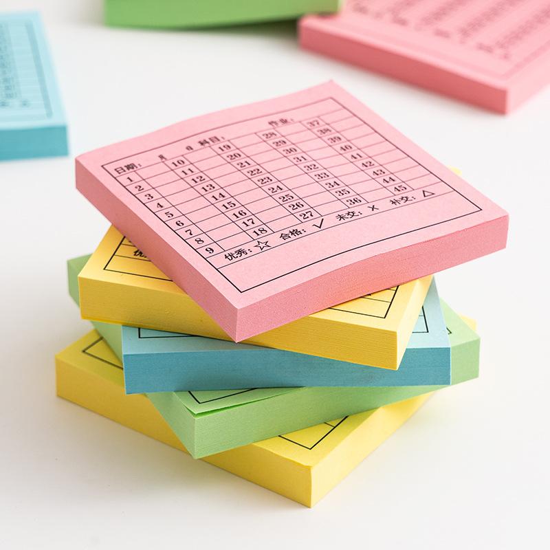 Subject homework registration post-it notes creative sticky n times student thickened note book registration attendance sheet thumbnail 4