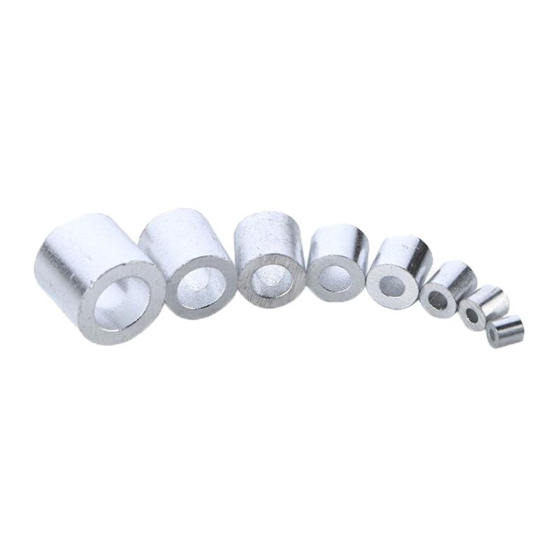 Aluminum Sleeve Aluminum Tube Double Hole 8-Shaped Aluminum Sleeve Wire Rope Chuck Chuck Aluminum Chuck Oval Hole Aluminum Sleeve 304 Steel Sleeve Rolling Head thumbnail 5