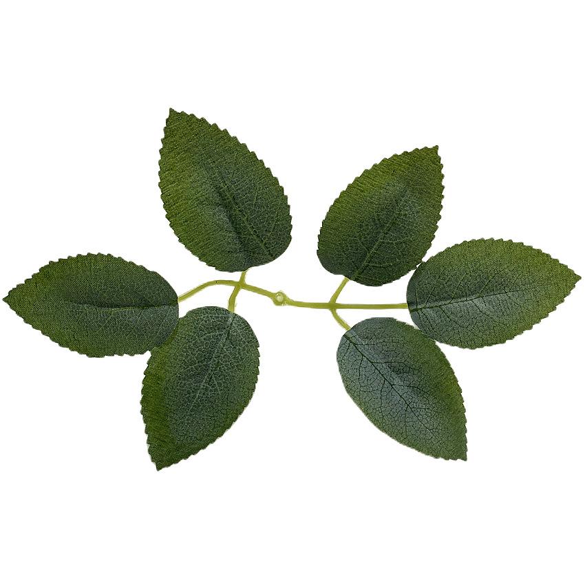 Silk-screen large 6-leaf rose leaf antique