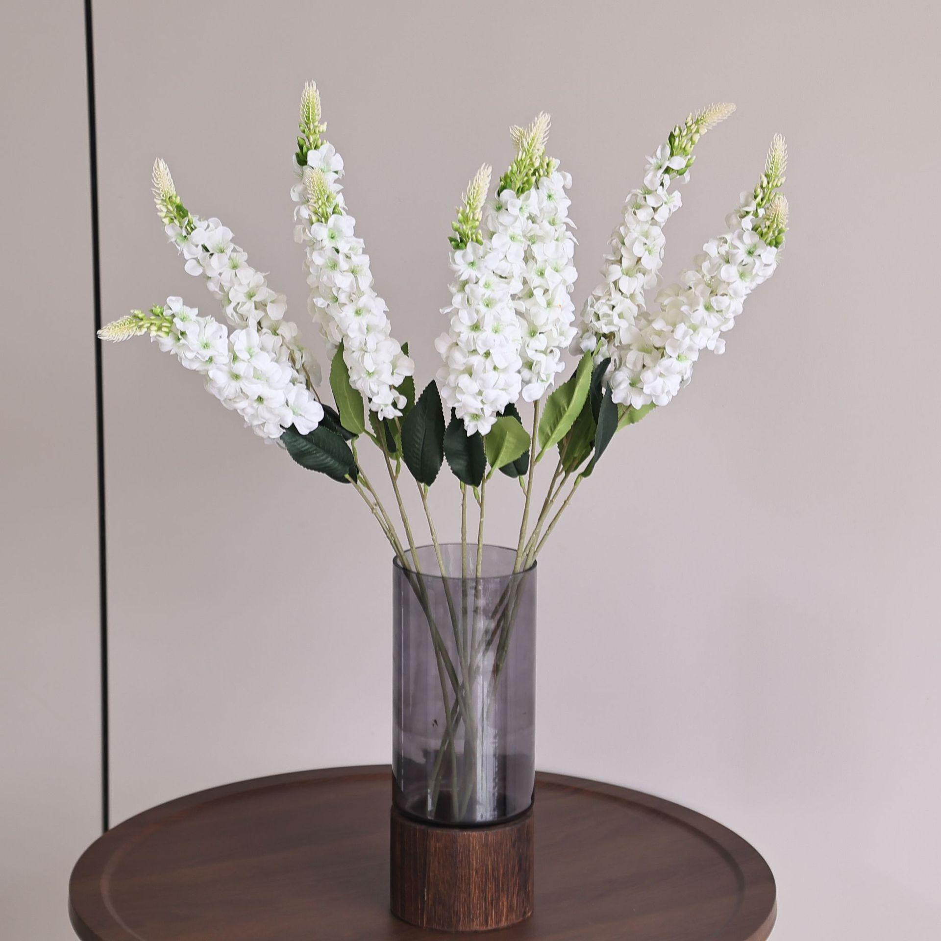 Single Stem Hyacinth Artificial Flower Home Wedding Decoration Ornament Delphinium Gypsophila Fake Flower Silk Flower Decorative Flower