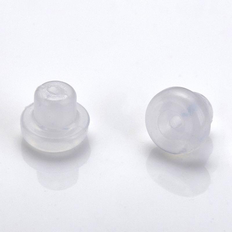 1.0mm hole flat head mushroom ear plug/milky white