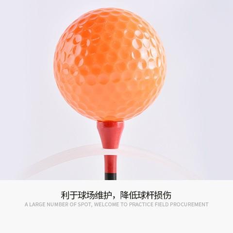 New Style Fuli Sports Manufacturer Wholesale Golf Colorful Striped Tee Wooden Peg 70mm Natural Wood Color Ball Holder thumbnail 4