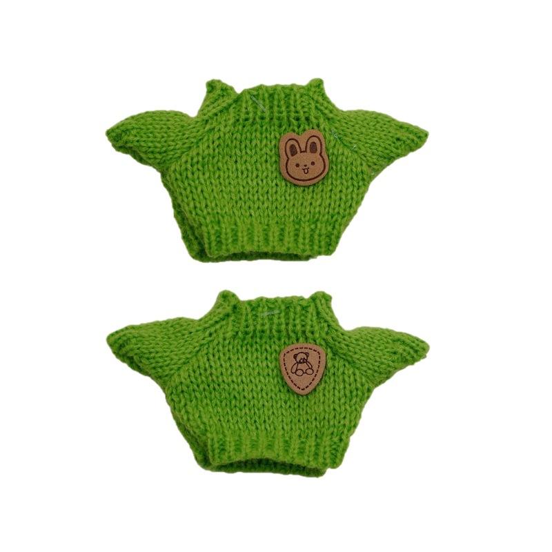 17cm First, Second and Third Generation Labubuli Pendant Baby Clothes Brown Bear Sweater Woolen Hat Small Bag Set thumbnail 5
