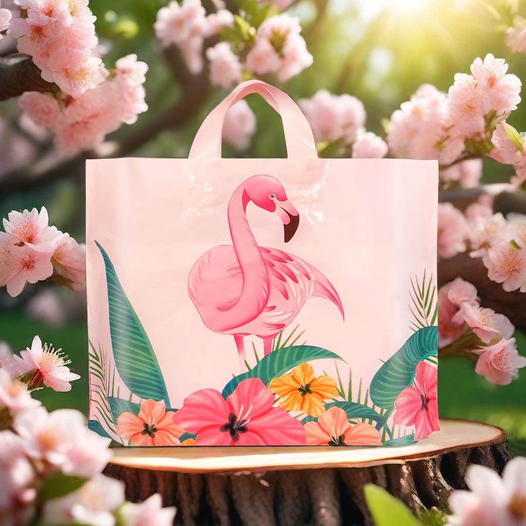 Pink flamingo; 14 silk trumpet 30*25 bottom 6CM;10