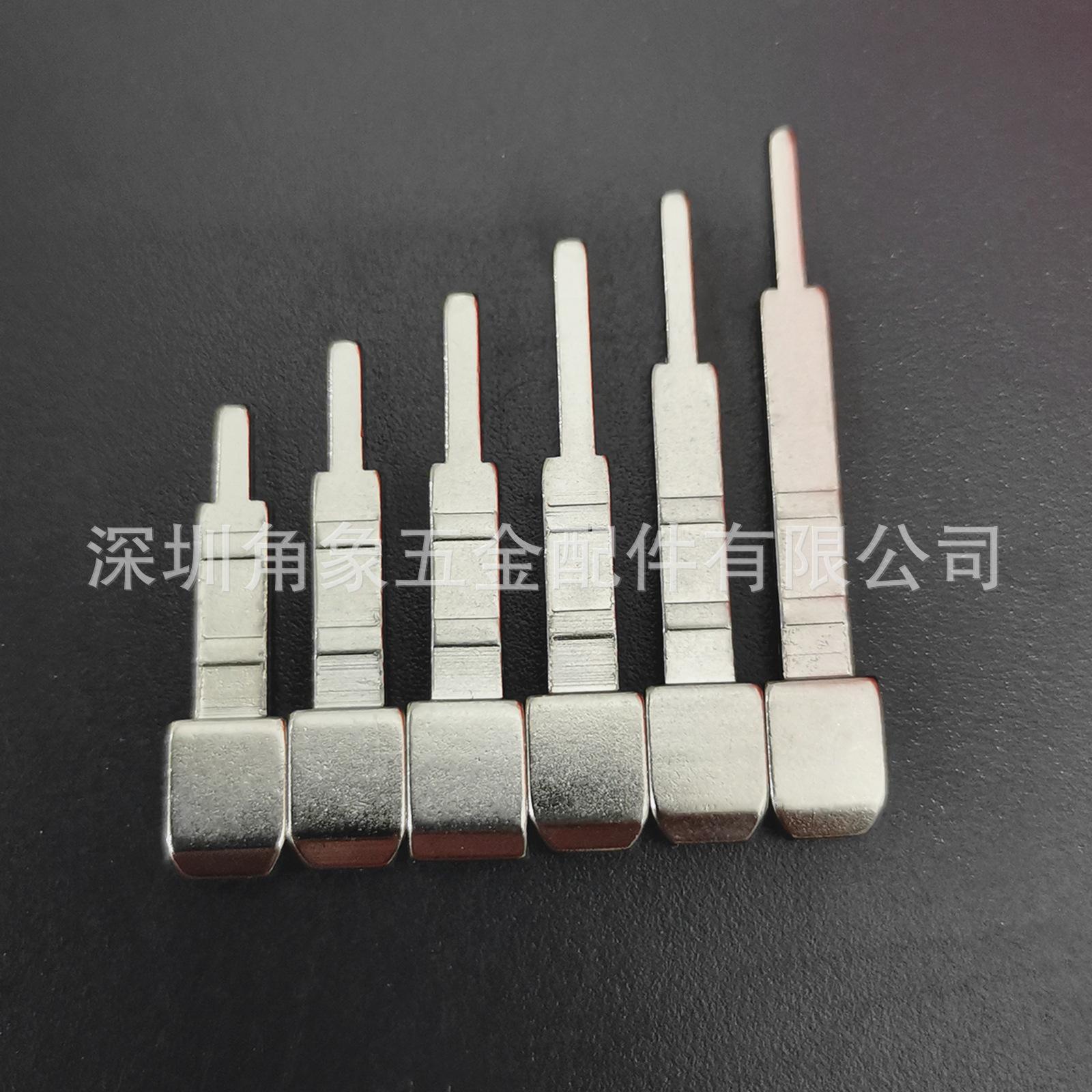 Charger hardware British standard aluminum alloy pin power adapter plug piece nickel plated 24 long 40 pointed tail size foot thumbnail 2