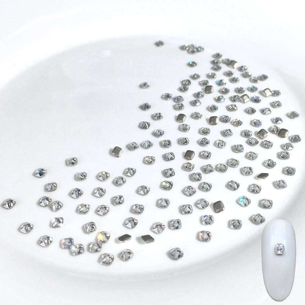 White flat bottom inverted zircon [3*3mm fat square]]