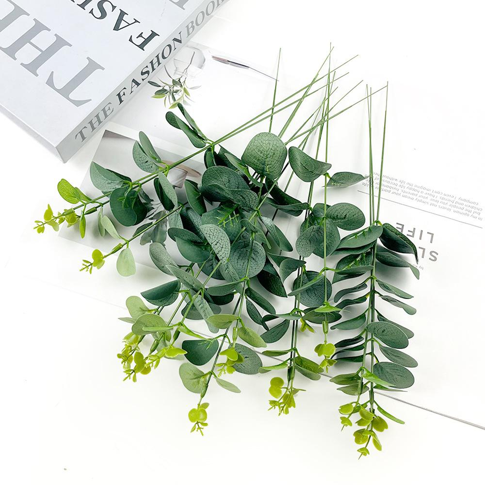 Forest Style Small Eucalyptus Leaf Money Leaf Fake Flower DIY Garland Corsage Hand Bouquet Accessories Floral Green Plant Props Flower
