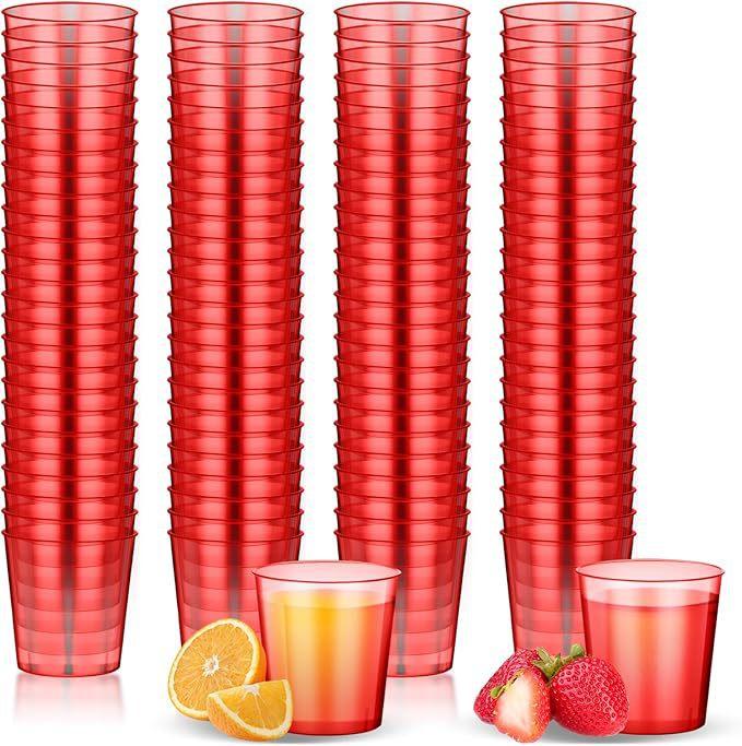 1 transparent red / 1oz cup packaging: (50 pieces in 2 rows)