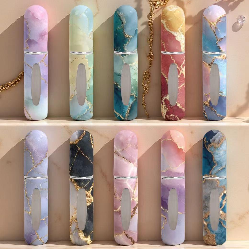 in stock Explosive Marble High-end Printing 5ML Perfume Bottling Small Sample Portable Travel Bottom Direct Filling thumbnail 4