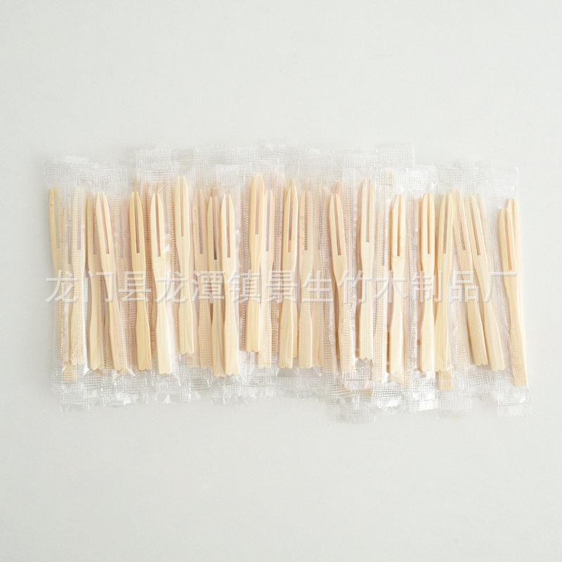 Bamboo Fruit Fork Sushi Fork Cake Dessert Fruit Fork Ktv Disposable Fruit Fork Individually Packaged thumbnail 3