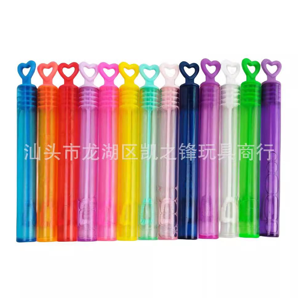 Cross-border Supply 4.5ML Test Tube Bubble Blowing Valentine's Day Wedding Double Heart Bubble Wand Heart Mini Bubble Water thumbnail 4