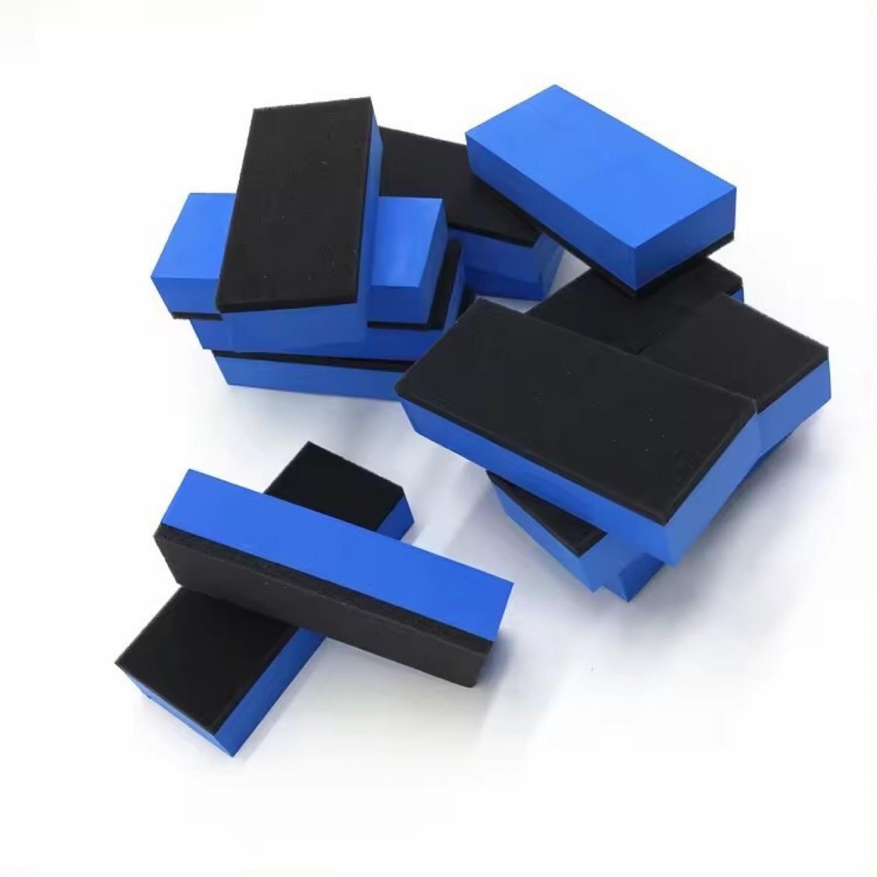 Eva Sponge Brush Car Cleaning Sponge Gold Plated Interior Edge Wipe Oil Film Removal Plate Wipe Grinding Wax