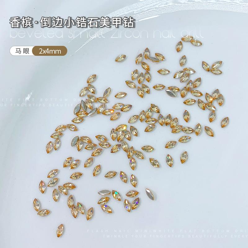 Horse eye zircon 2x4mm single