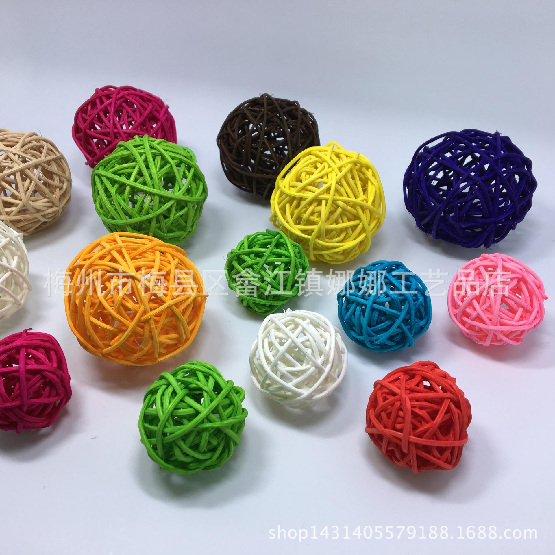 4Cm/Cm Rattan Ball Aromatherapy Rattan Ball Colorfulful Rattan Ball Decorative Ball Kindergarten Environment Layout