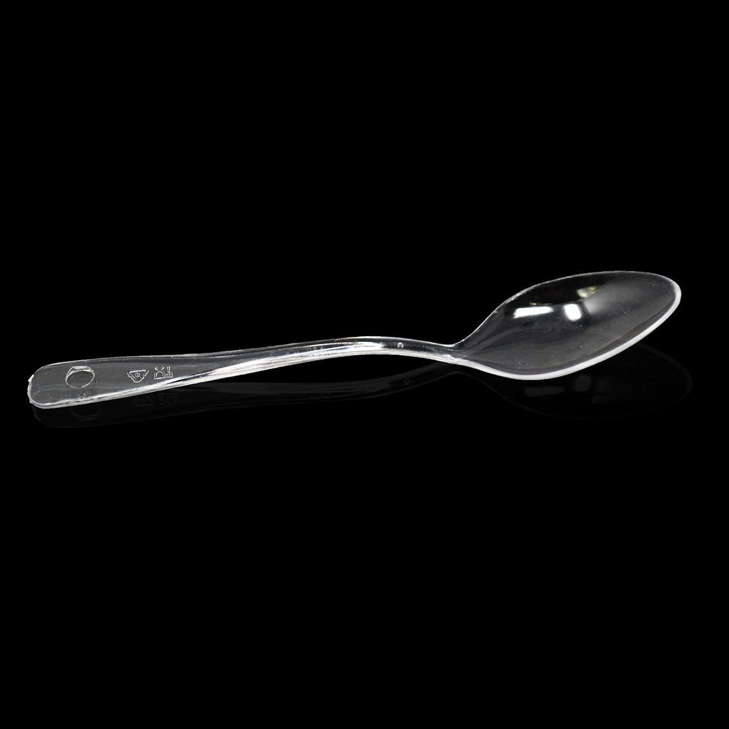 9.5cm Sundae Ice Cream Tasting Flat-Head Pudding Plastic Disposable Ps Hard Plastic Mini Fork and Spoon Dessert