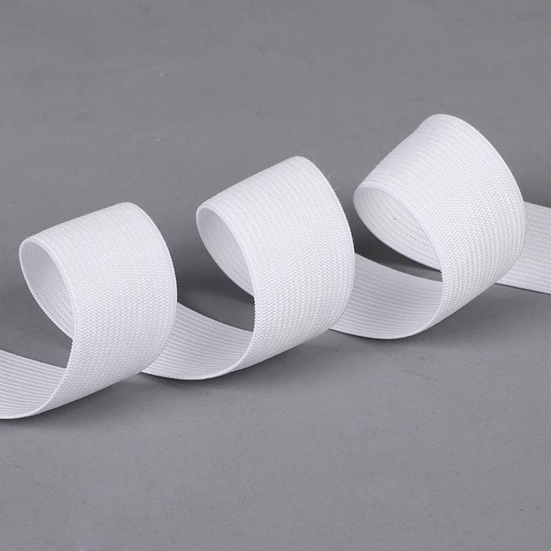 Black and white thick high elastic crocheted elastic band rubber root spot flat width elastic knitted pants belt wholesale thumbnail 3