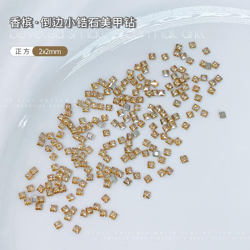 Square zircon 2x2mm single piece