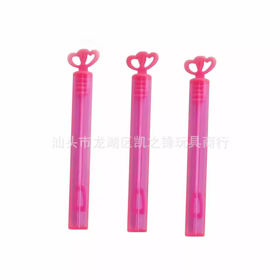 Cross-border Supply 4.5ML Test Tube Bubble Blowing Valentine's Day Wedding Double Heart Bubble Wand Heart Mini Bubble Water