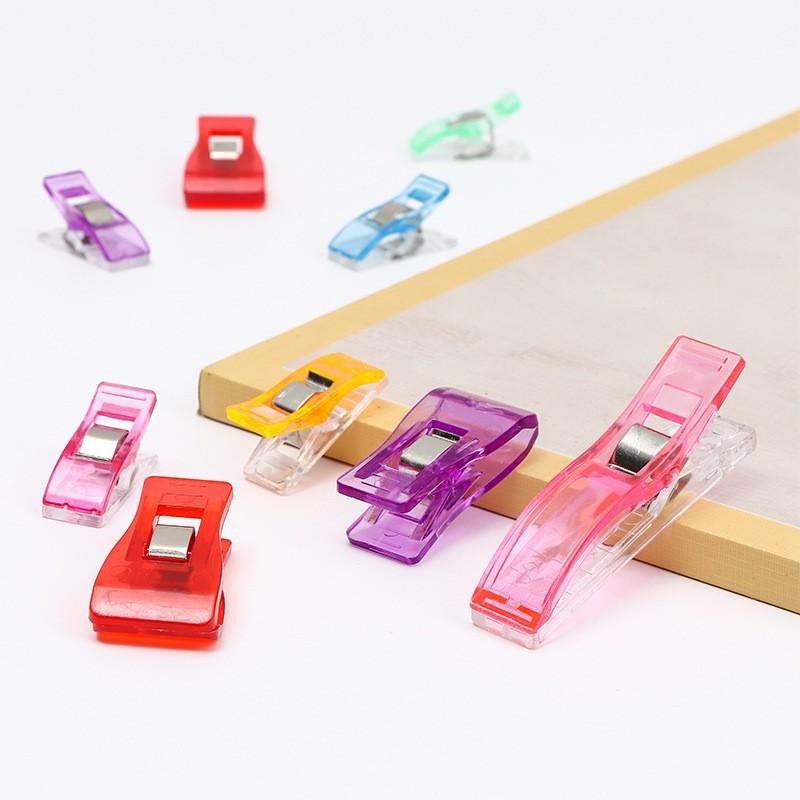 Small, Medium and Large Cartoon White and Red Strong Transparent Edging Mini Colorfulful Plastic Ax Long Tail Patchwork Sewing Clip