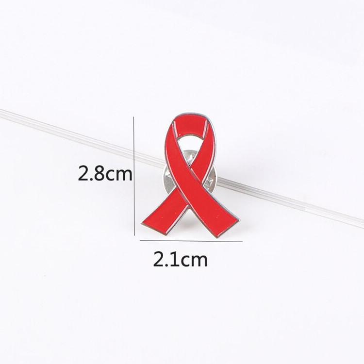 Factory Direct Sales Pink Heart Ribbon Brooch Anti-Breast Gland Cancer Moxa Nourishing Slightly Seal Clothing School Bag Accessories thumbnail 3