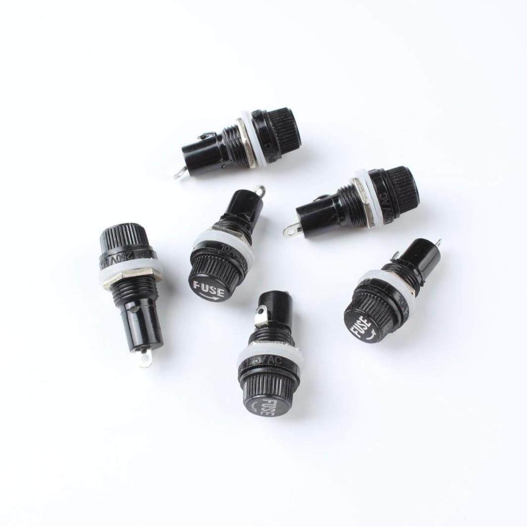 Manufacturer Wholesale Fuse Fuse Holder Customized 5*20 Fuse Holder High Temperature Resistant Bakelite Electric 5X20 Fuse Holder