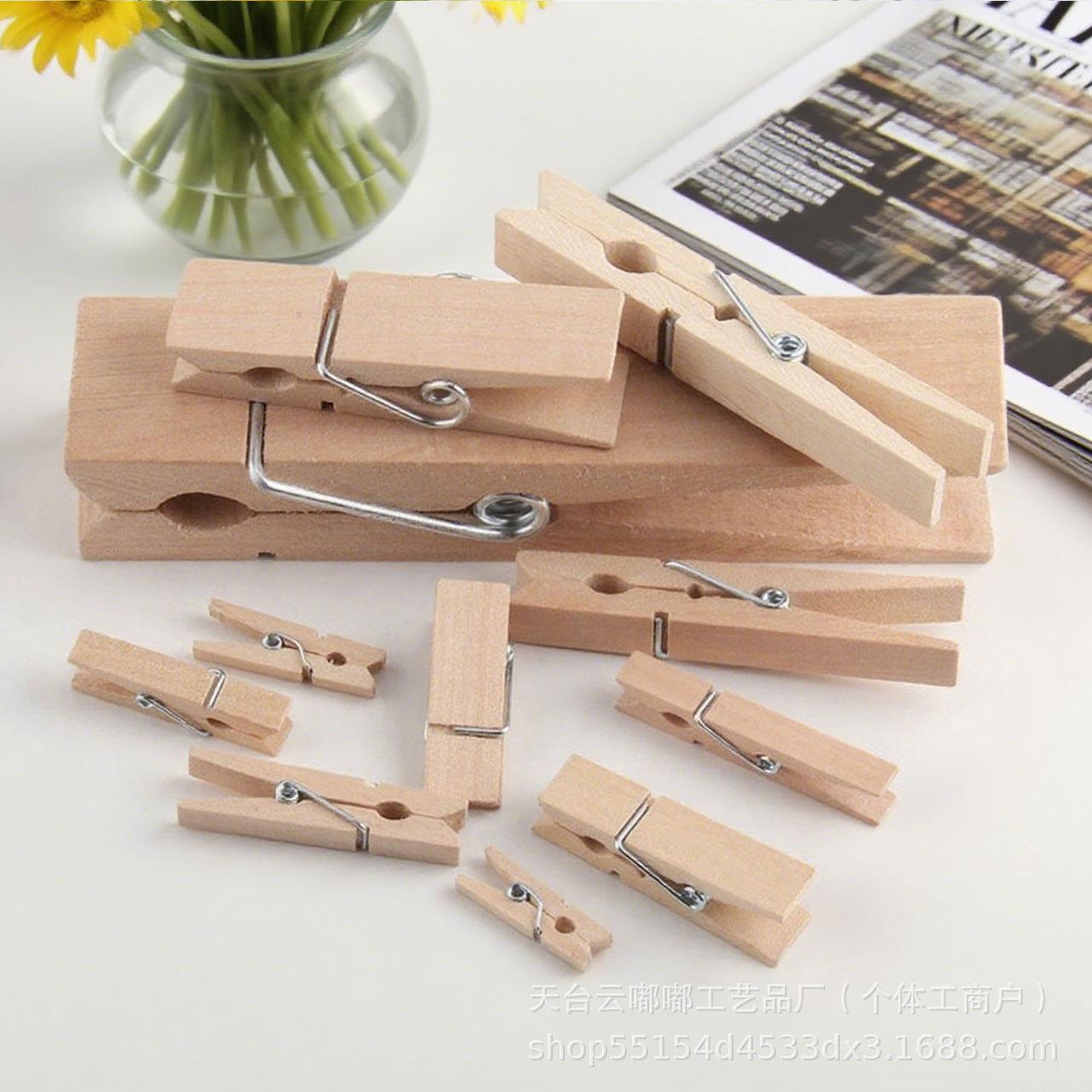 Wooden Clip in Natural Wood Color for DIY Photo Decoration, Eco-Friendly Wooden Clip, Memo Clip, Natural Color Clip