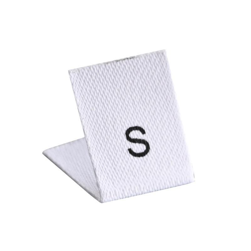 Ready-Made Clothing Size Labels, Soft and Skin-Friendly, Matte with Size Labels, Woven Edge with Size Tags, Silk-Screened Folded High-End Size Labels thumbnail 5