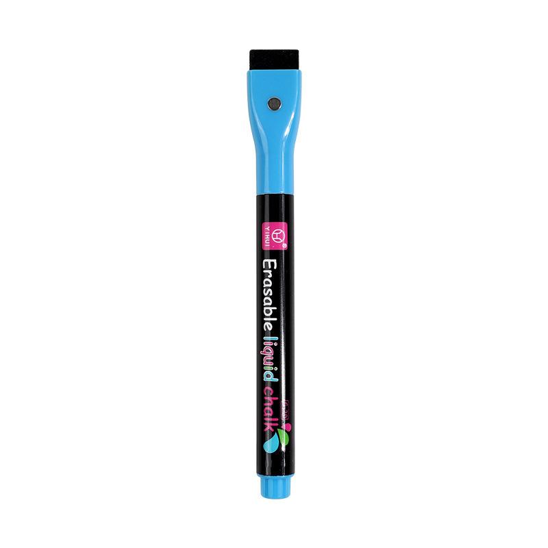 round head / G-20# erasable liquid ink black rod with tape brush-blue
