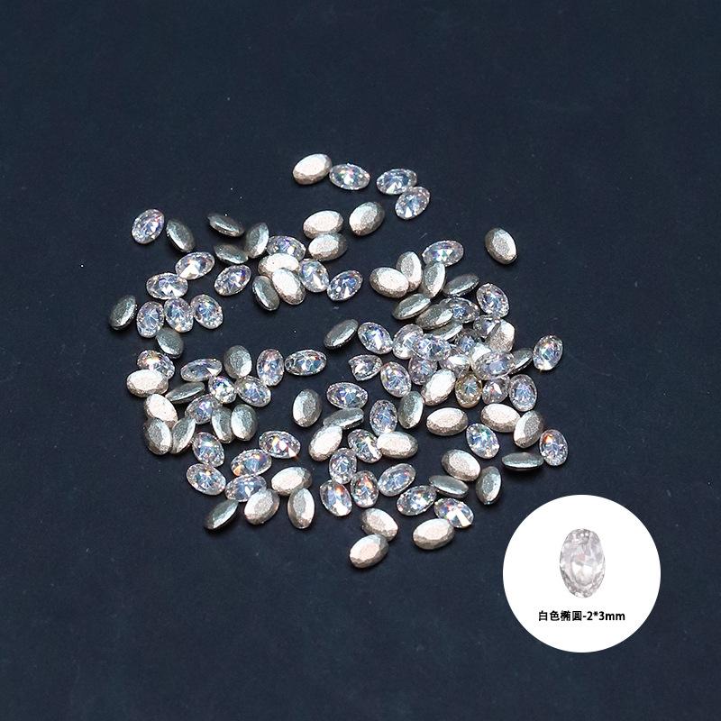 White denier shape 2*3mm [single]