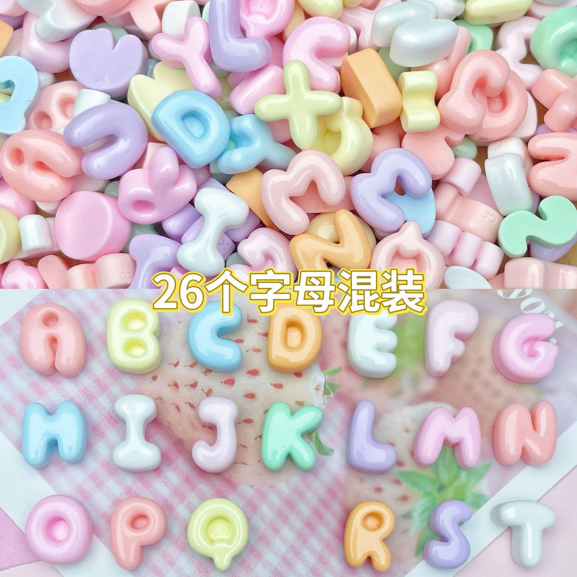 Small 26 Letters Mixed Resin Accessories Mini Abcd English Letters DIY Cream Glue Mobile Phone Case Hairpin thumbnail 2