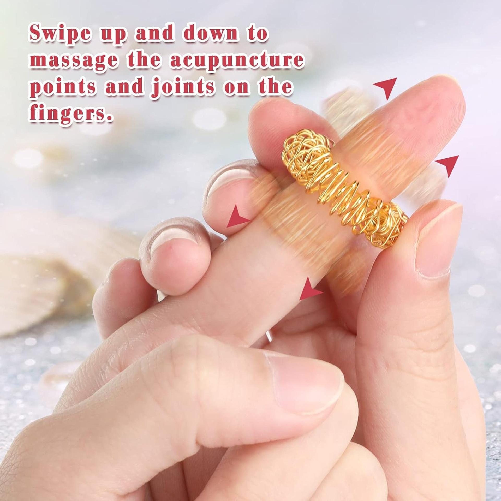 Mini Spring Decompression Finger Massage Ring Finger Massager Mini Spring Decompression Finger Ring Massage Ring thumbnail 2