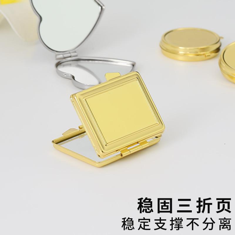 Keychain Small Mirror DIY Double-Sided Mirror Gift Wholesale Creative Pendant Metal Carry-On Keychain thumbnail 3