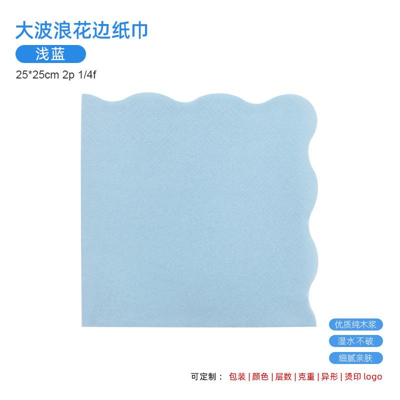 [big wave lace 4] light blue 25x25