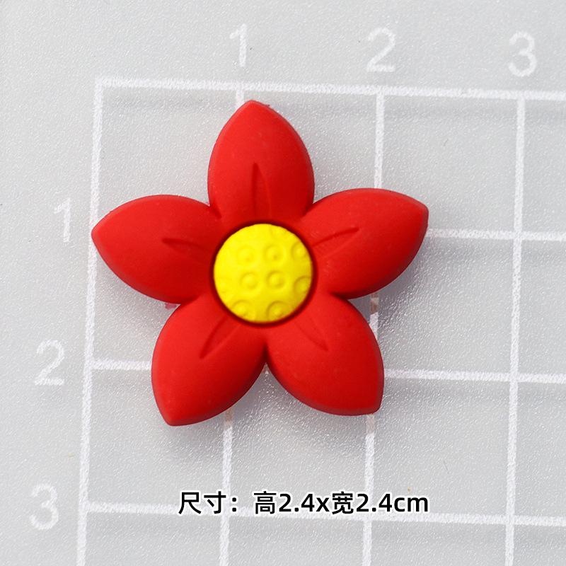 Soft glue: Red Flowers [2.4*2.4cm small]]
