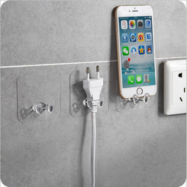 Creative power plug hook kitchen wire adhesive wall hanging storage punch-Free Socket seamless sticky hook cross-border thumbnail 3
