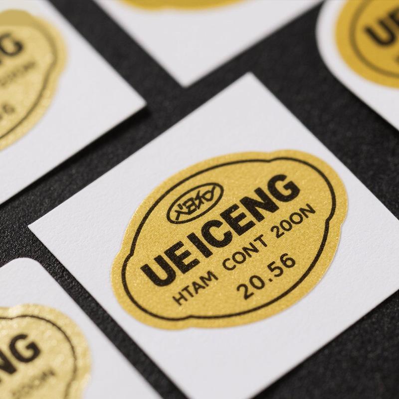 Custom coated paper sticker sticker printing bronzing logo roll pvc color transparent sticker thumbnail 3