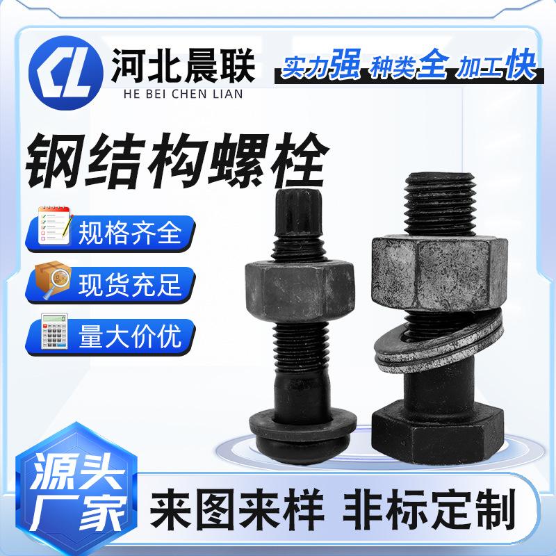 10.9S Steel Structure Bolt Gb1228 Torsion Shear Bolt High Strength Large Hexagonal Screw Steel Structure Connection Pair