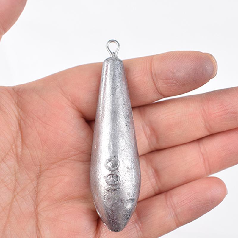 Willow Leaf Lead Pendant Fishing Gear Small Accessories with Ring String Hook Lead Lump Willow Leaf Fishing Pendant Water Drop Lead Pendant Full Gram Willow Leaf-Shaped Lead Pendant thumbnail 3