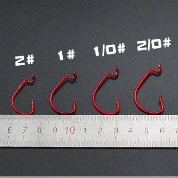 Lure Worm Hook Soft Worm Hook Texas Rig Crank Hook Fishing Accessories Weihai Fishing Gear Wholesale Fishing Line thumbnail 4