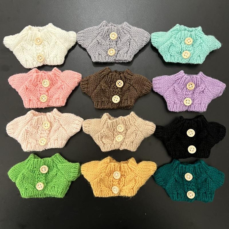 Baby Clothes 10cm Sweater Leader Dog Clothes Creative Labubu Sweater Doll Accessories Cotton Doll Small Clothes
