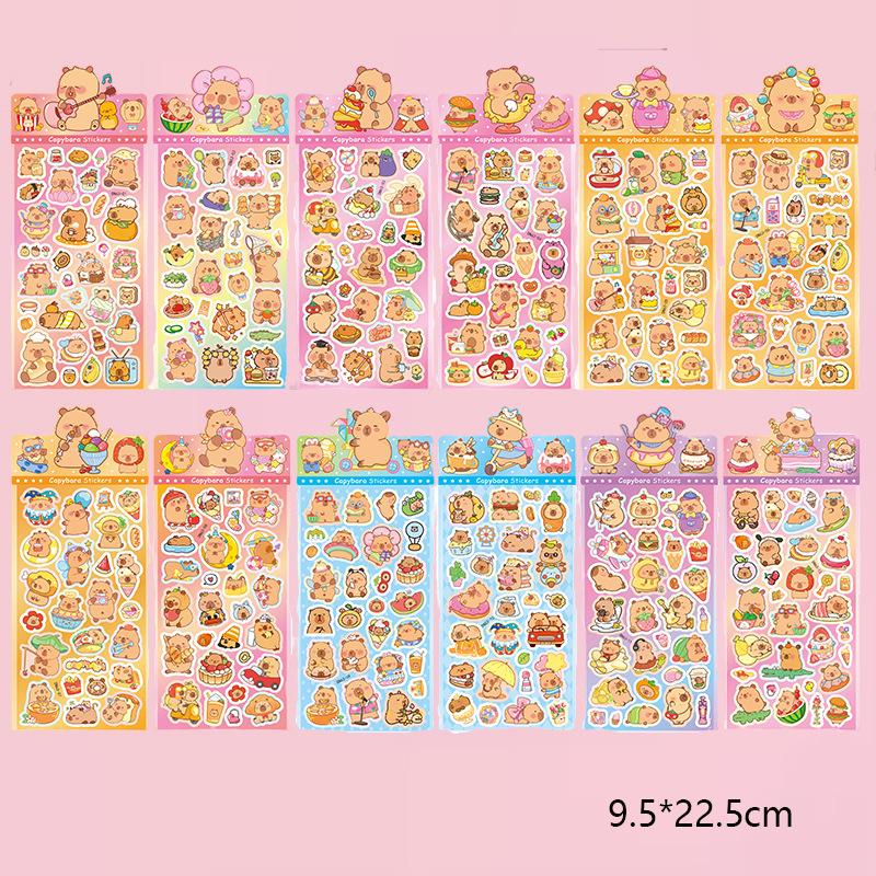 Laser sticker sheet (25*9cm) / Kapibala laser sticker (dn)