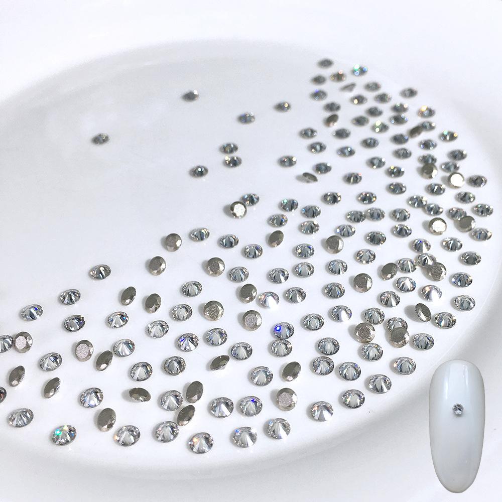 White flat bottom inverted zircon [2.0mm circle]]