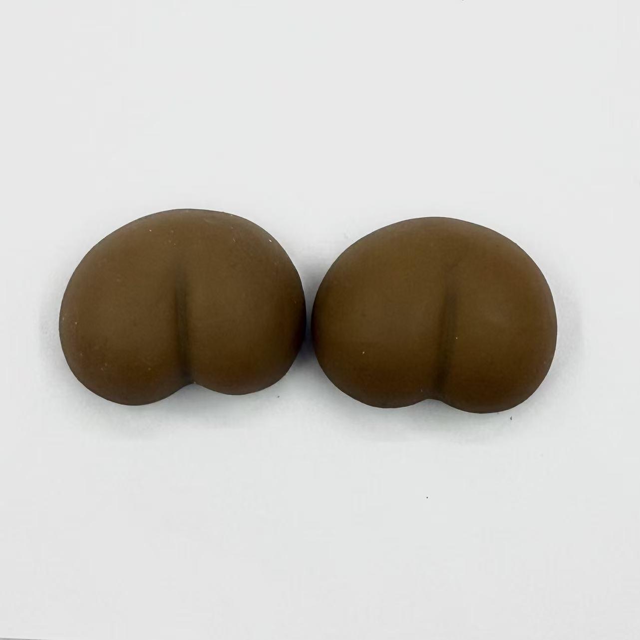 Brown butt 3.5x3x1cm / Single naked goods