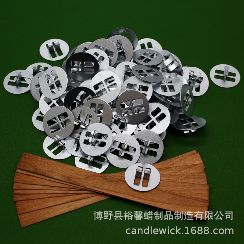 Aromatherapy Candle Tool Wooden Core Holder Base Square Round Flower Type Wholesale Wax Core Casterer Bottom Sticker Can be Separated thumbnail 3