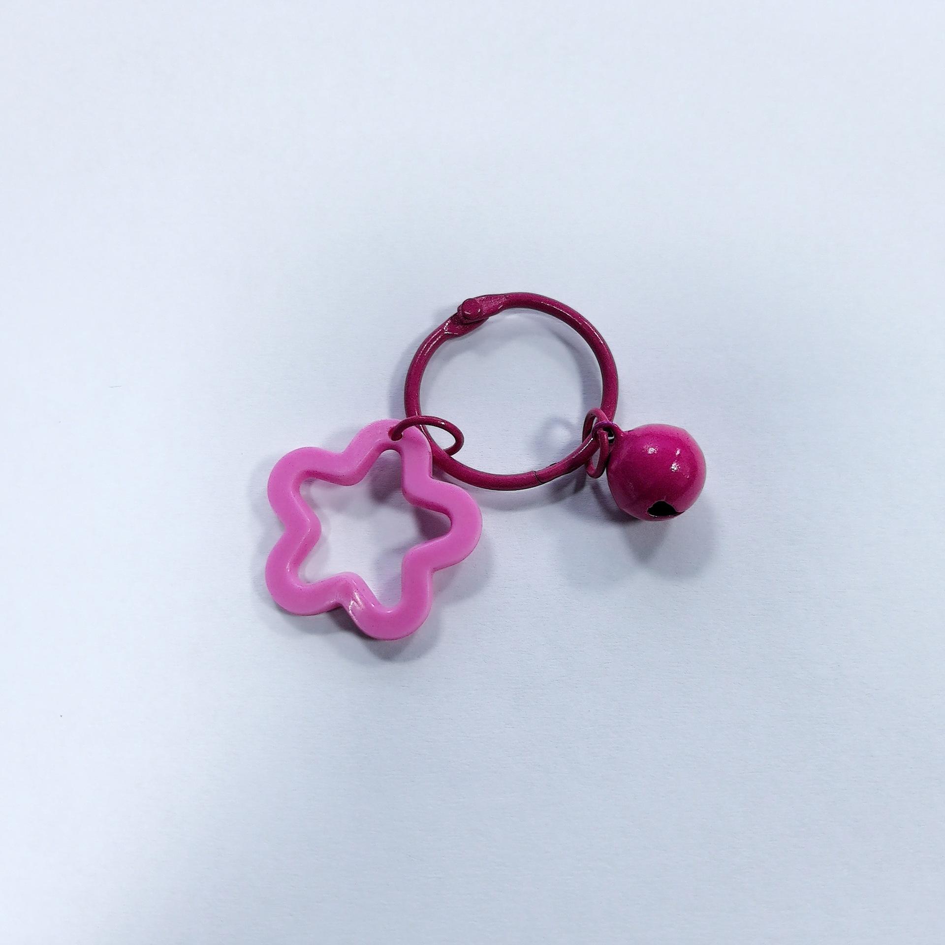 [rose red] five-pointed star + clamp ring + 14mm bell