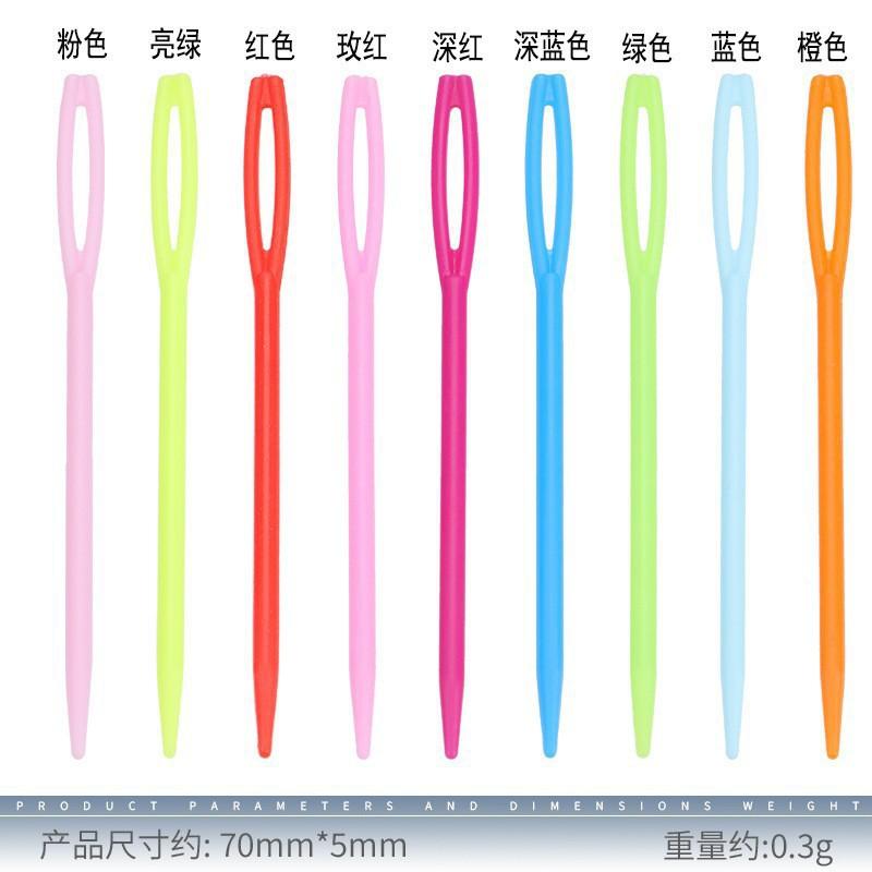 7cm plastic needle single - bright green