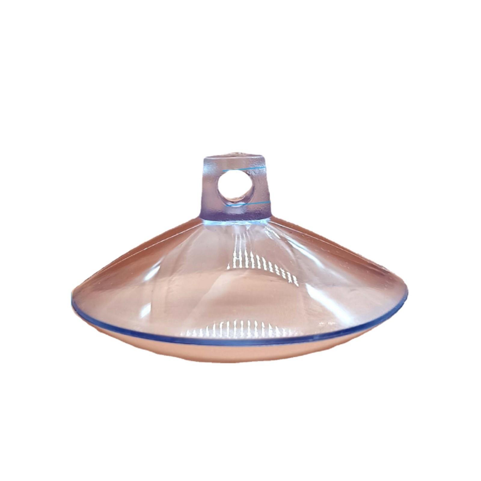 Factory spot 25-80mm horizontal hole suction cup pvc transparent perforated suction cup doll suction cup wear rope tpr silicone thumbnail 5