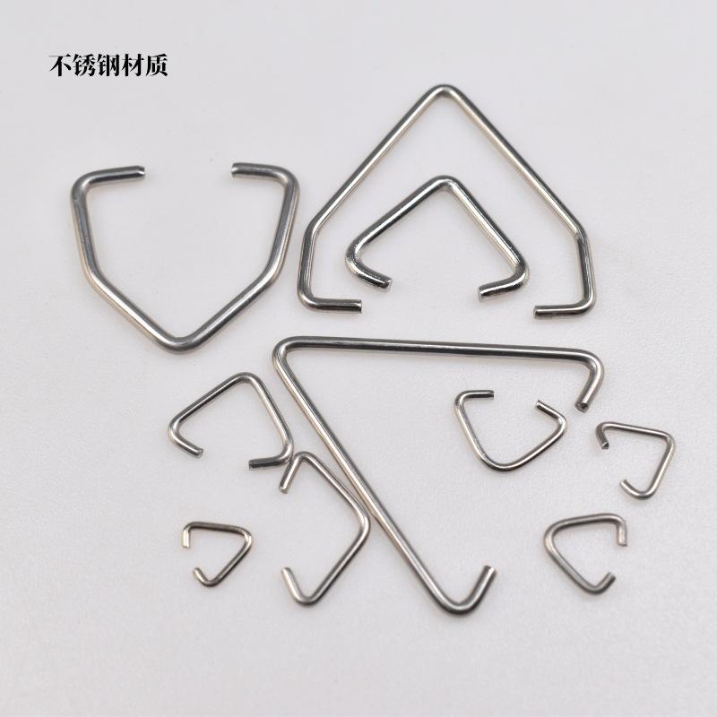 Stainless Steel Triangle Tag Buckle Connection Buckle DIY Accessories Single Ring Open Ring Triangle Buckle Open Hanging Buckle thumbnail 3