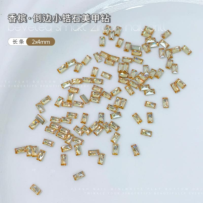 Long strip zircon 2x4mm single stone