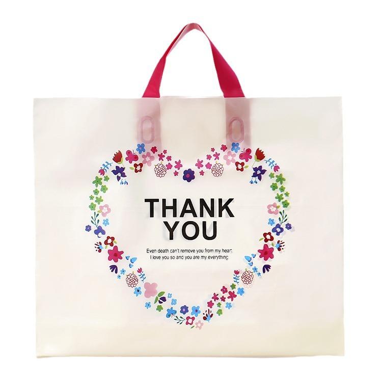 Fashion clothing store bag plastic handbag gift packaging bag children's clothing bag printing logo cosmetic bag for women thumbnail 5